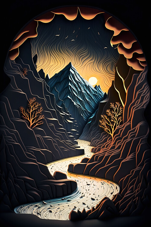 Illustration The darkness river