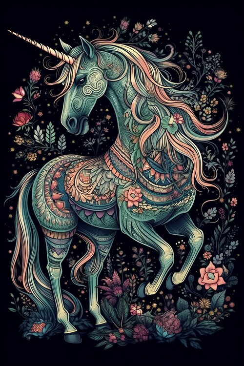 Illustration Girly Unicorn