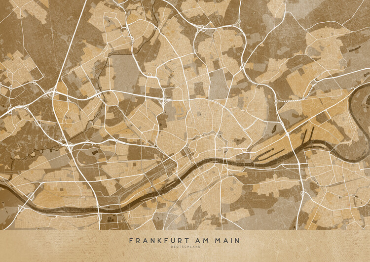Kuva Sepia vintage map of Frankfurt Germany
