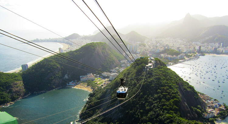 Arte Fotográfica Descending from the Sugarloaf Mountain in Rio de Janeiro