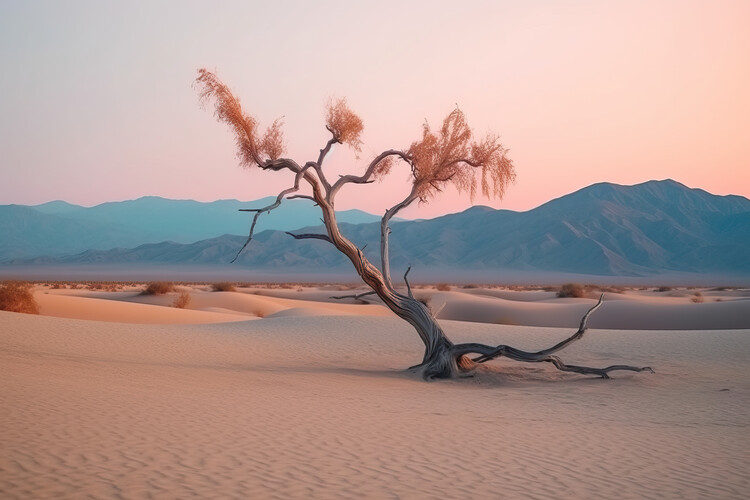 Art Photography Dry tree in the middle of the desert