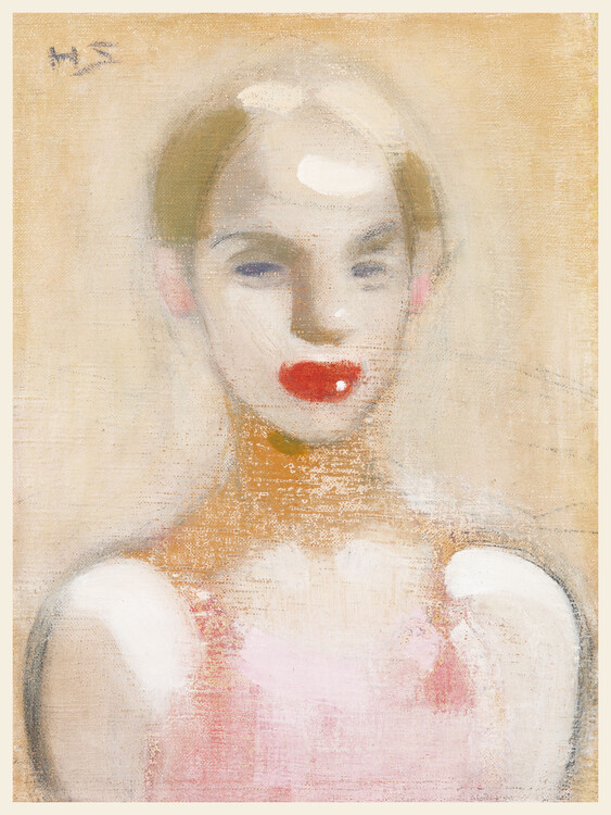 Canvas Print The Circus Girl (Female Portrait) - Helene Schjerfbeck