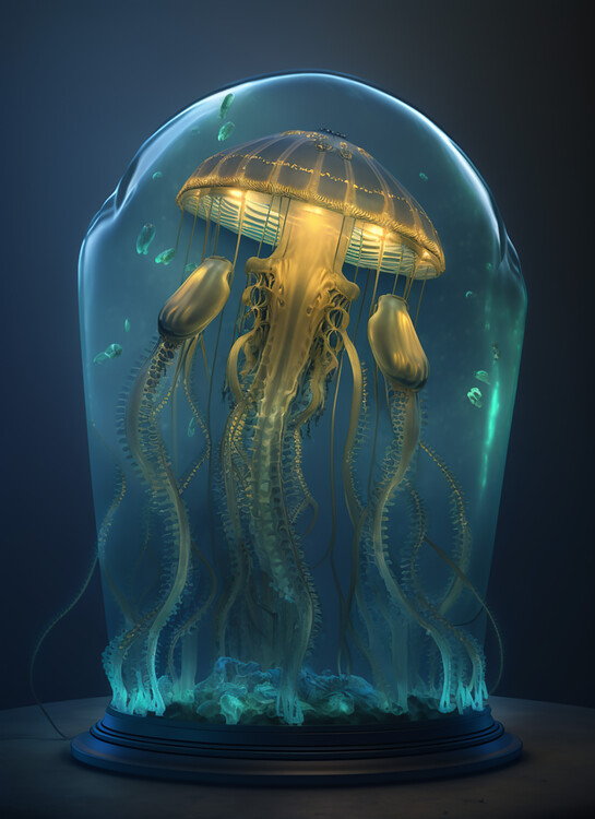 Illusztráció jellyfish collection item 1