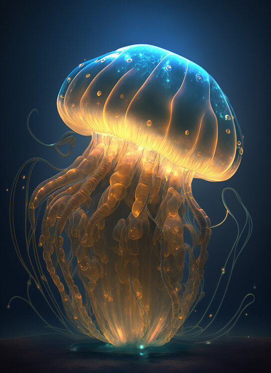 Illusztráció jellyfish collection item 3