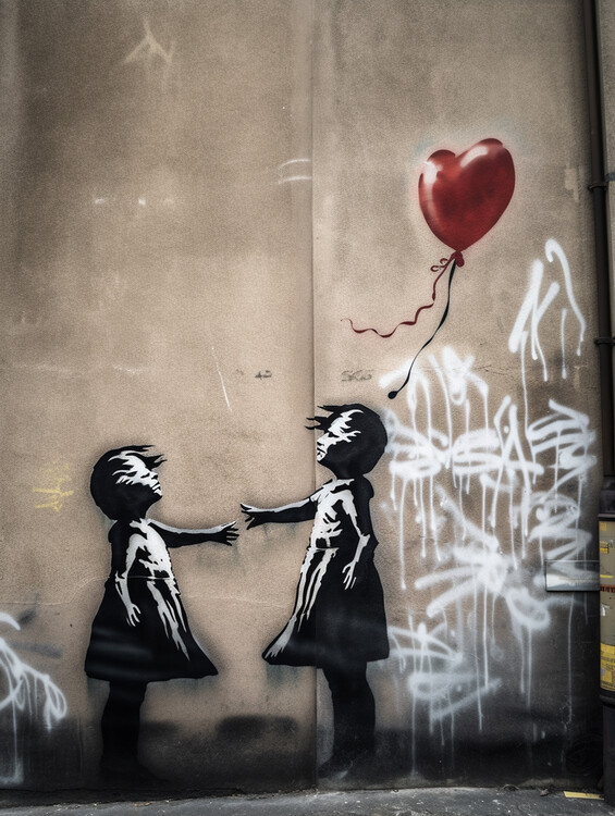 Artgeist - Poster et affiche - Banksy: No Future 60x40 cm - Affiches,  posters - Rue du Commerce