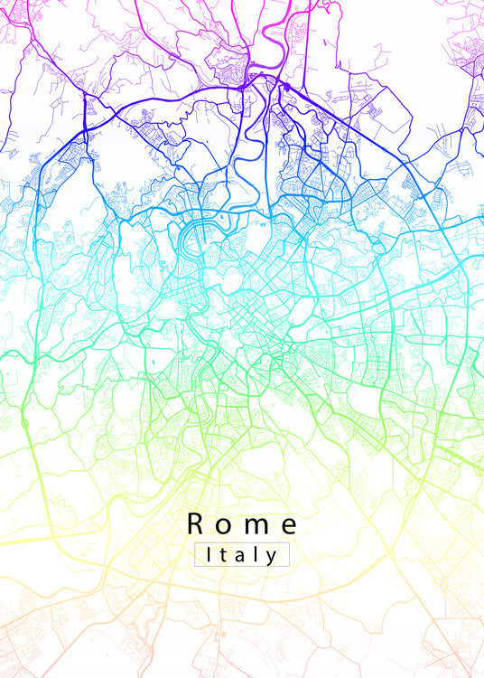Karta Rome Italy City Map