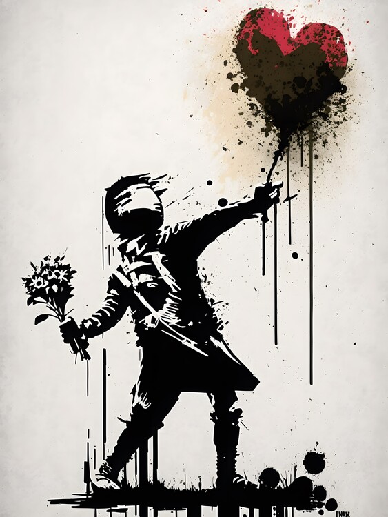 Poster Banksy - Floating Girl | Wall Art, Gifts & Merchandise 