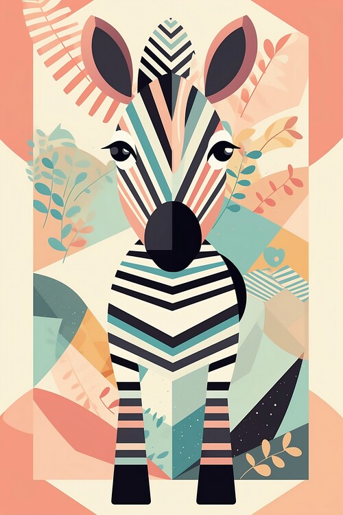 Illustration Sweet pink Zebra