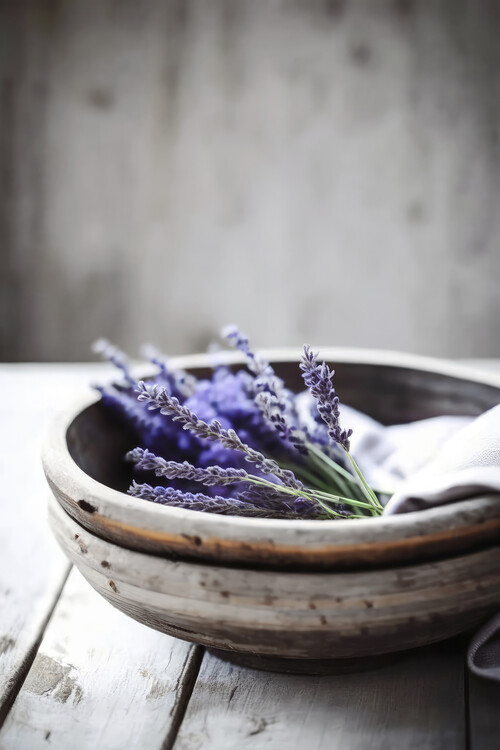 Fotografie Lavender In Bowl, Treechild, 26.7x40 cm