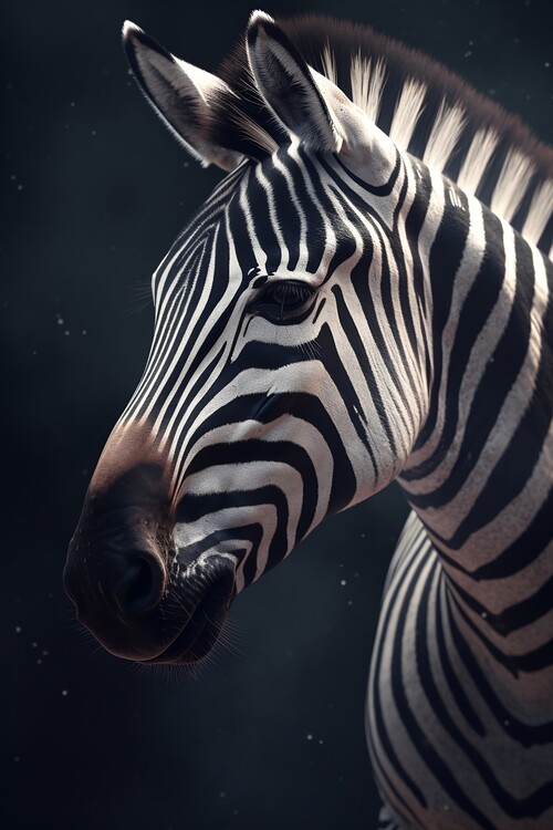 Canvas Print Zebra illustration