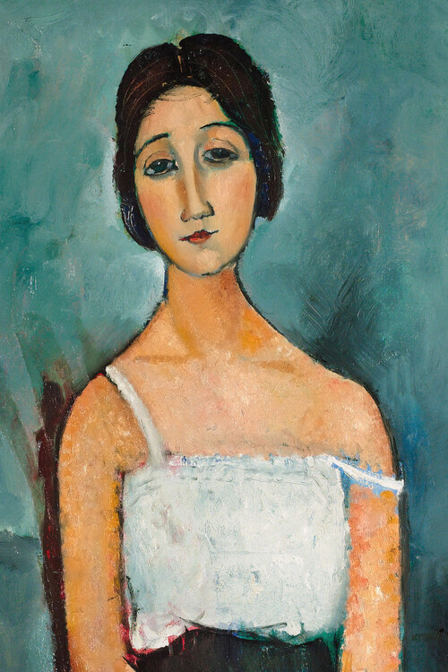 Obrazová reprodukce Christina, Portrait of a Girl in White - Amedeo Modigliani, 26.7x40 cm