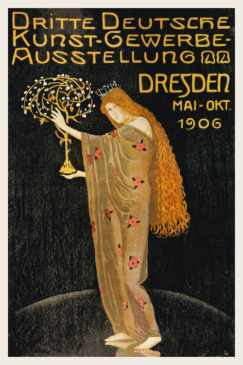 Fine Art Print German Arts & Crafts (Vintage Exhibit) - Gustav Klimt