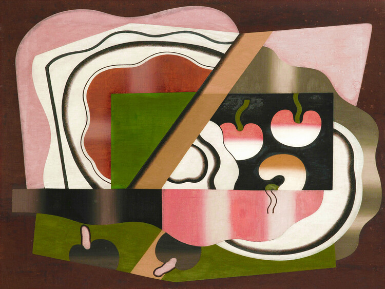 Konsttryck Pink Apples (Abstract Still Life / Fruits) - Georges Valmier