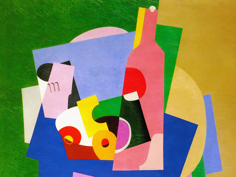 Reprodukcja Pink Wine (Abstract Still Life / Bottle) - Georges Valmier