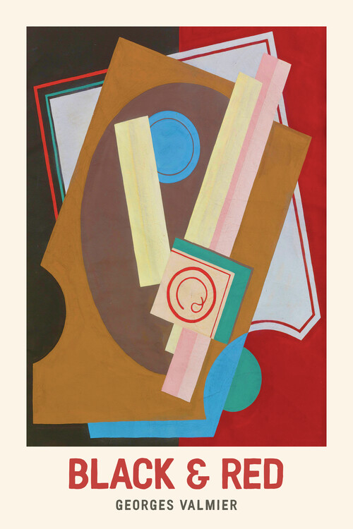 Reprodução do quadro Black & Red (Abstract / Bauhaus) - Georges Valmier