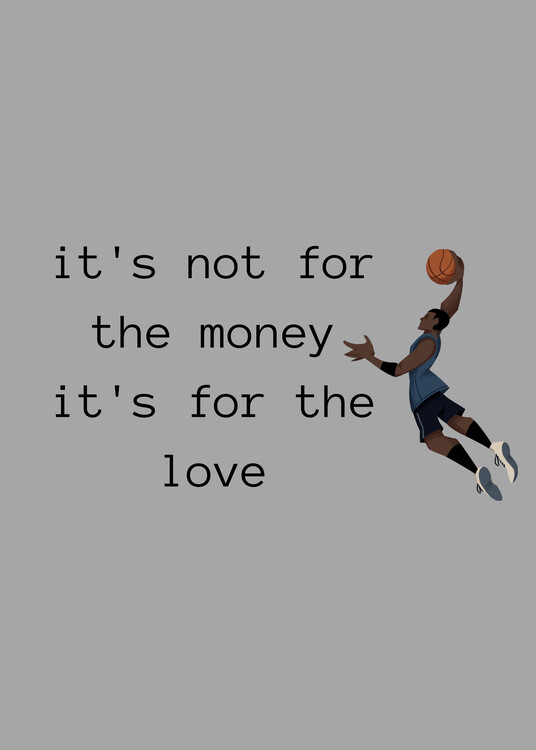Illustration basketball for love