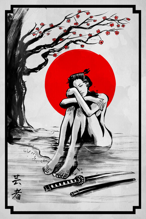 Art Poster Naked geisha