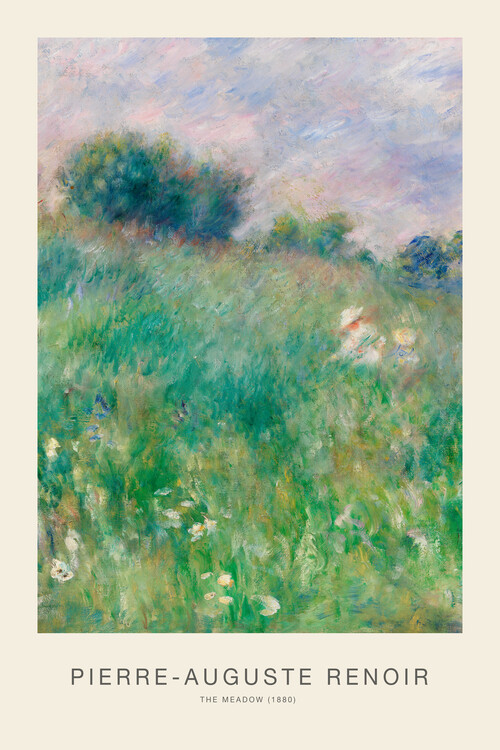 Reprodução do quadro The Meadow (Vintage Landscape Painting) - Renoir