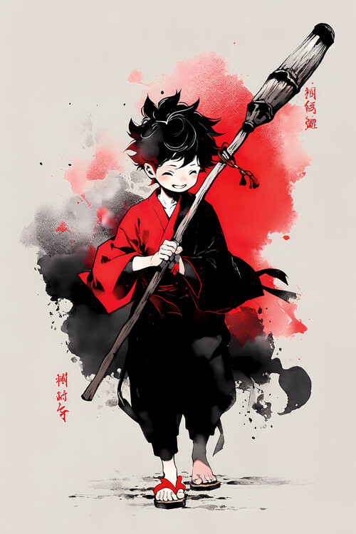 Impressão de arte A Manga Adventure with a Boy Hero: Warriors of Japan