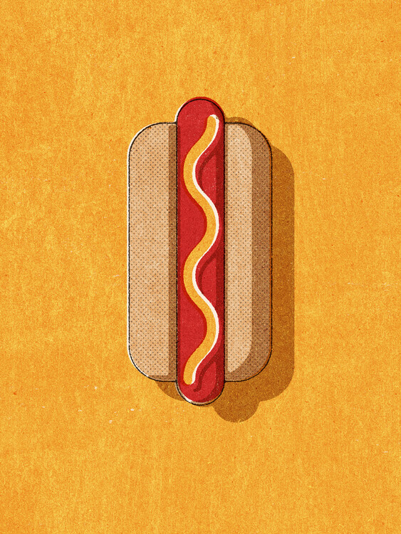 Obraz na plátně FOOD / Hot Dog
