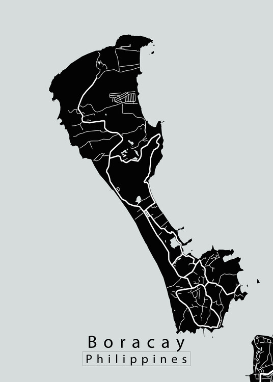 philippine map black and white