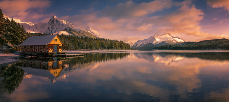 Umetniška fotografija Maligne Lake, Canada