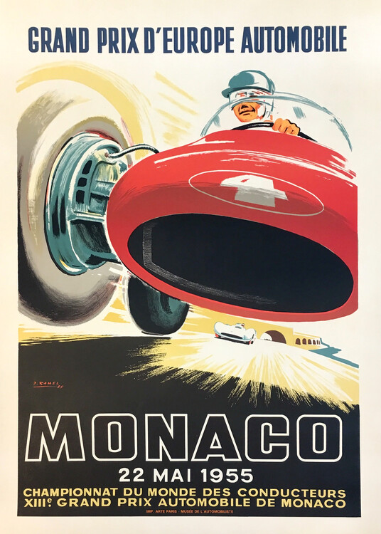 Décapsuleur grand prix auto monaco voiture rouge - Esprits Vintage