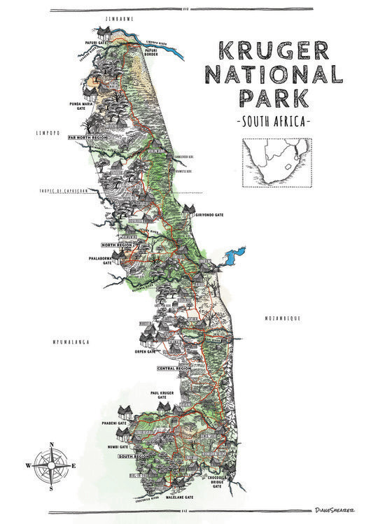 Map Kruger National Park