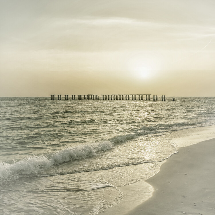 Art Photography Gasparilla Island Sunset - Vintage - square