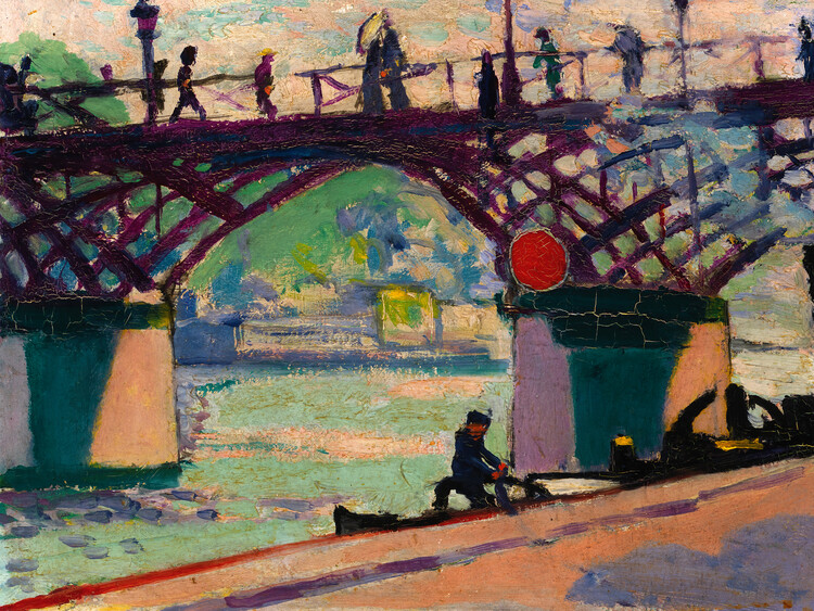 Konsttryck Pont des Arts, Paris - Henry Lyman Saÿen