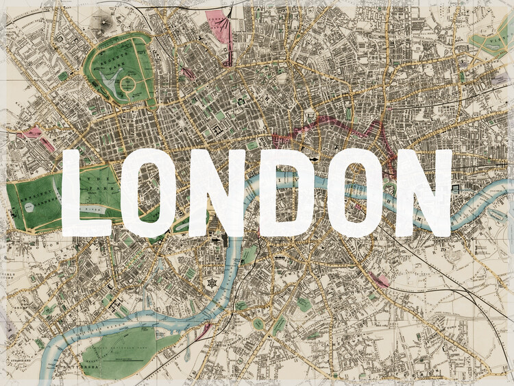 Canvas Print London Map - Historical & Vintage Maps