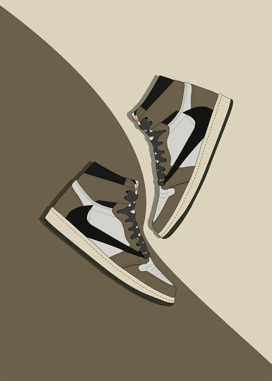 Ilustração travis cot sneakers