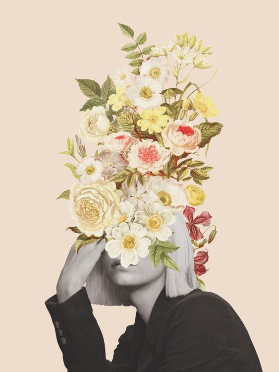 Illustration White flowers bouquet