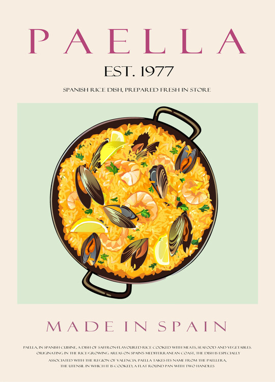 Canvas Print Paella Est. 1977