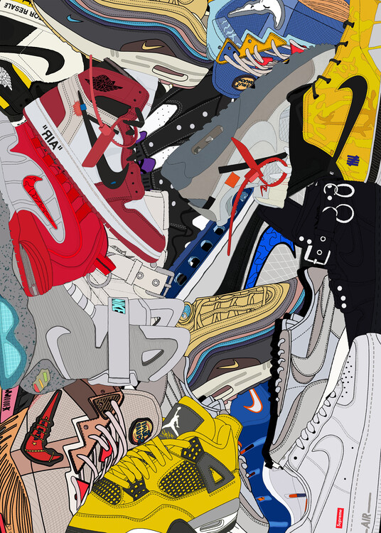 Ilustração top collectors hype sneakers
