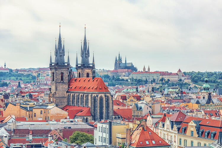 Umelecká fotografie Prague Roofs