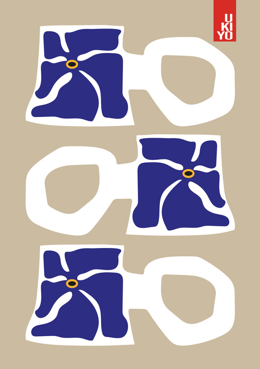 Ilustracija Ukiyo Mug Blue