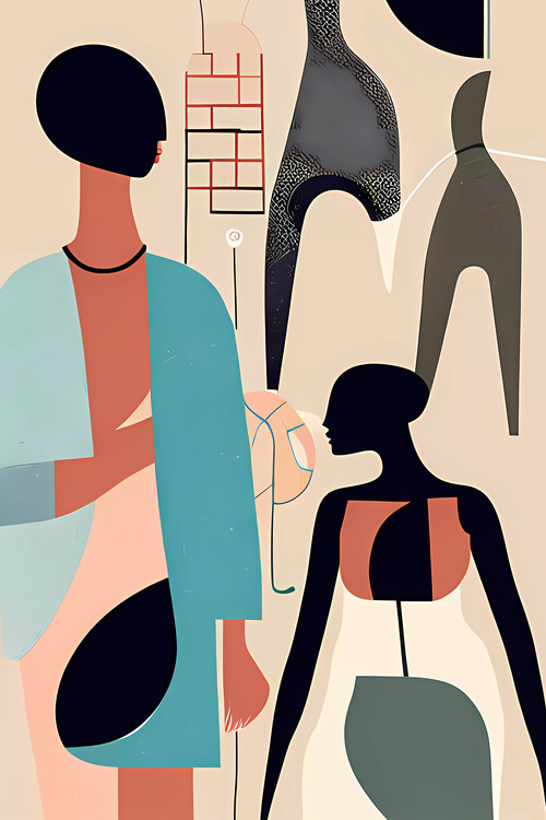 Illustration Beauty in Abstraction: Women's Bodies