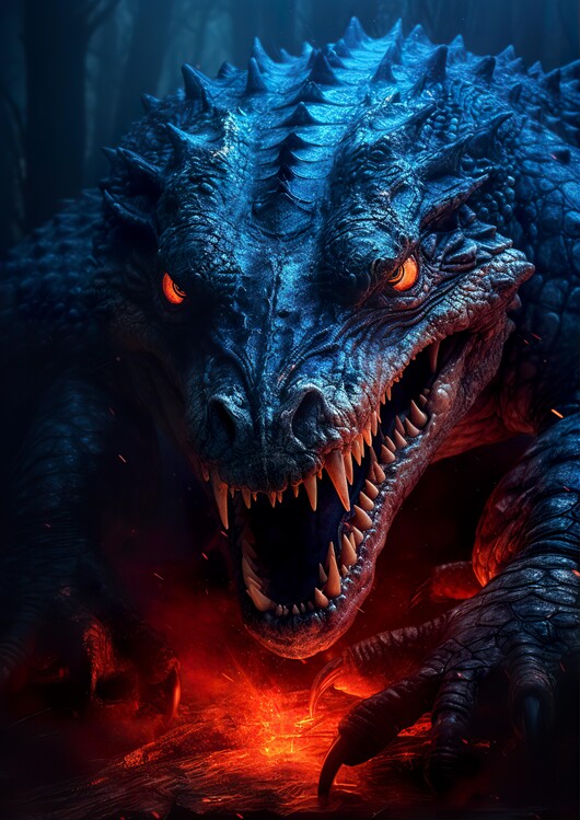 Illustration Crocodile Dark Fantasy
