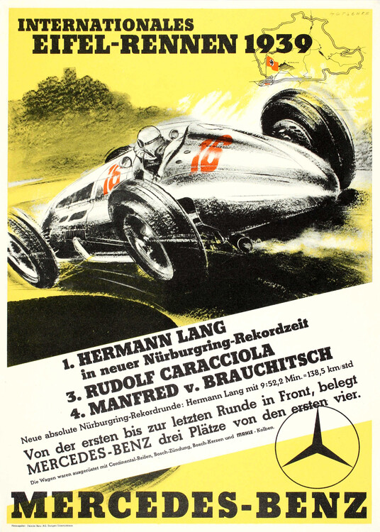 Illustration Mercedes Benz Eifel Rennen 1939