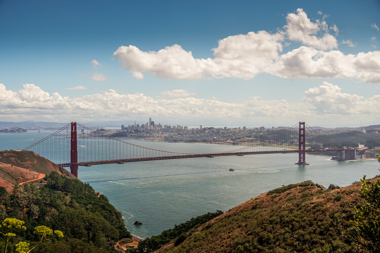 Художествена фотография San Francisco View over the Golden Gate