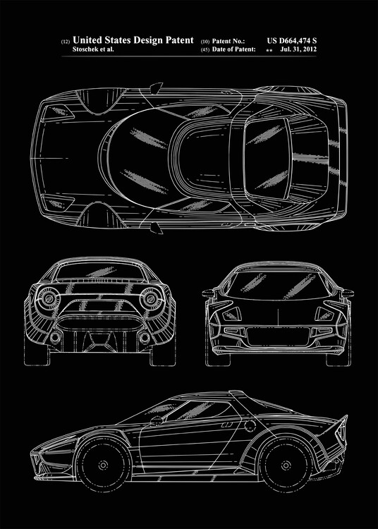 Ilustração Lancia Stratos Patent
