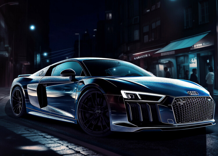 Art Poster Audi R8 Sport Car in New York