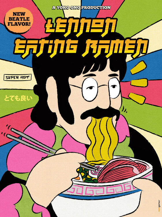 Juspion Eating Ramen Poster