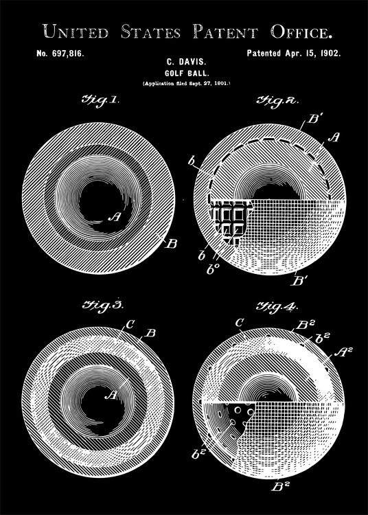 Illustration 1902 Golf Ball Patent