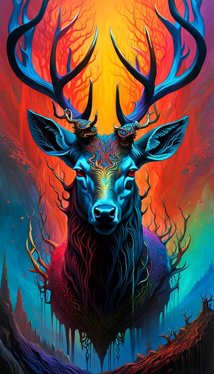 Illustration Deer Demon