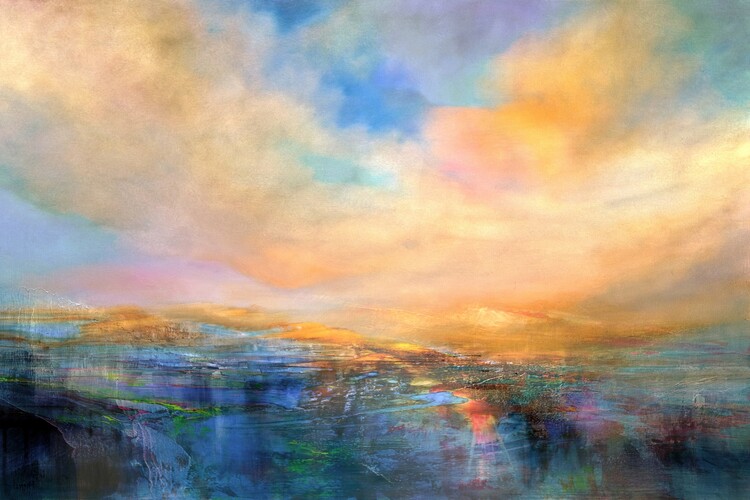 Canvas Print bright evening light