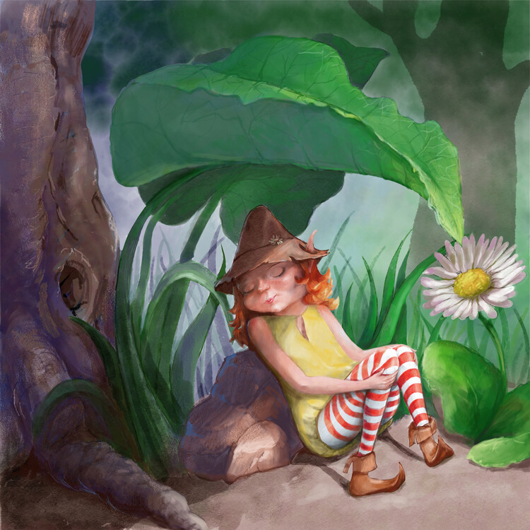 Illustration Elf In The Forest