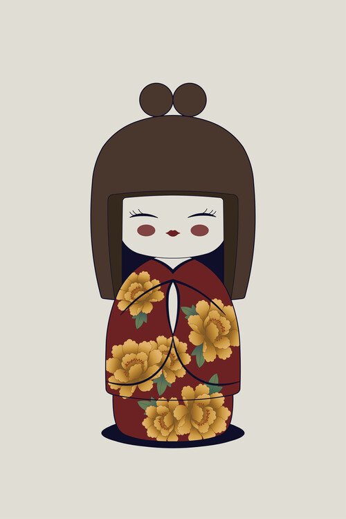 Illustration Kokeshi doll