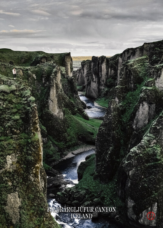 Fotografie de artă Fjaðrárgljúfur Canyon, Kirkjubæjarklaustur Iceland